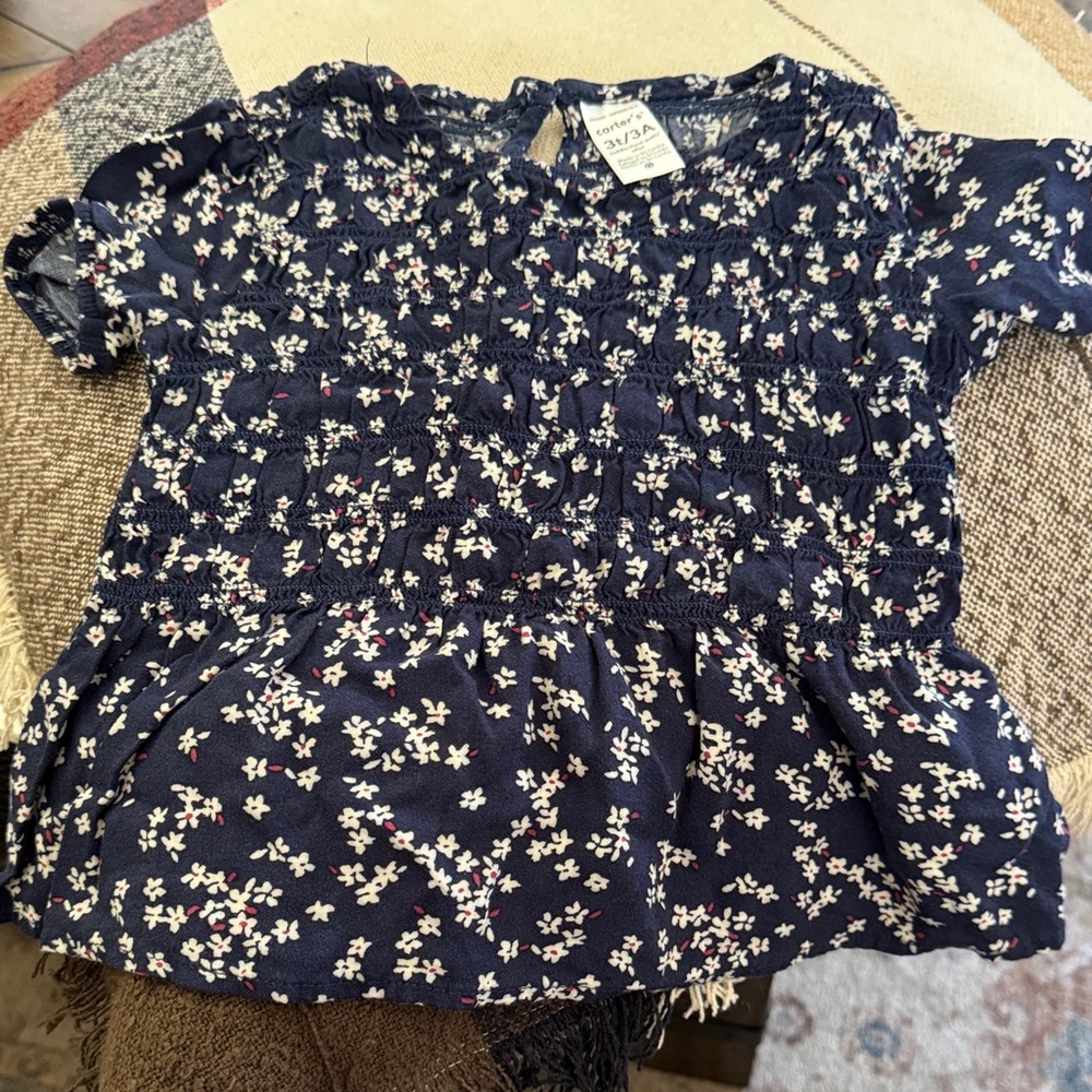 Carter's Navy Floral Top